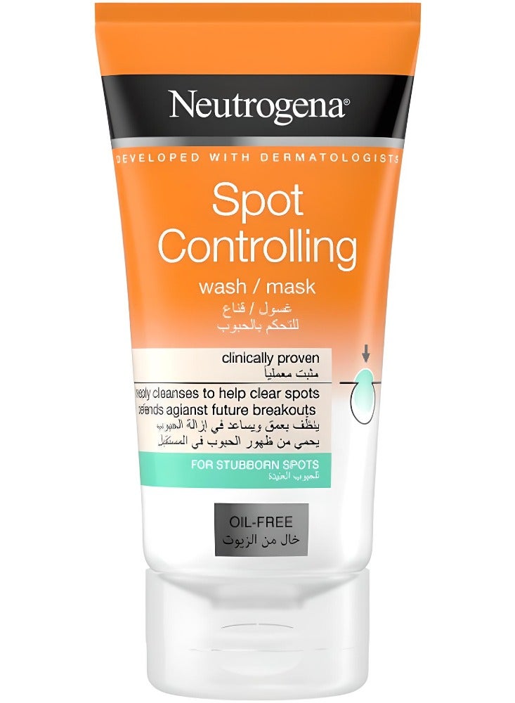 Neutrogena Spot Controlling Face Wash & Mask 150ml 150ml - Image 1