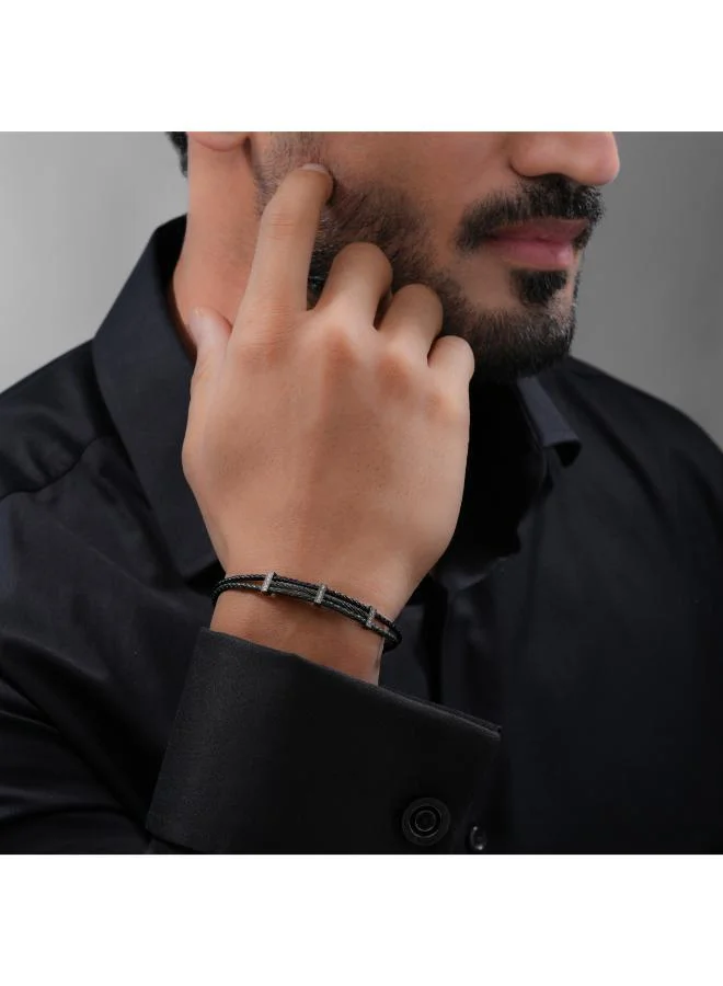 CERRUTI 1881  Vittorio  Braided Bracelet for Men | Best Price UAE