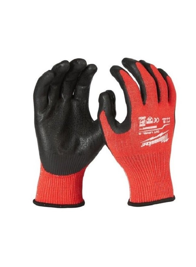 ميلواكي Milwaukee MILWAUKEE 4932471619 CUT LEVEL 3C DIPPED GLOVES SIZE LARGE - Image 1
