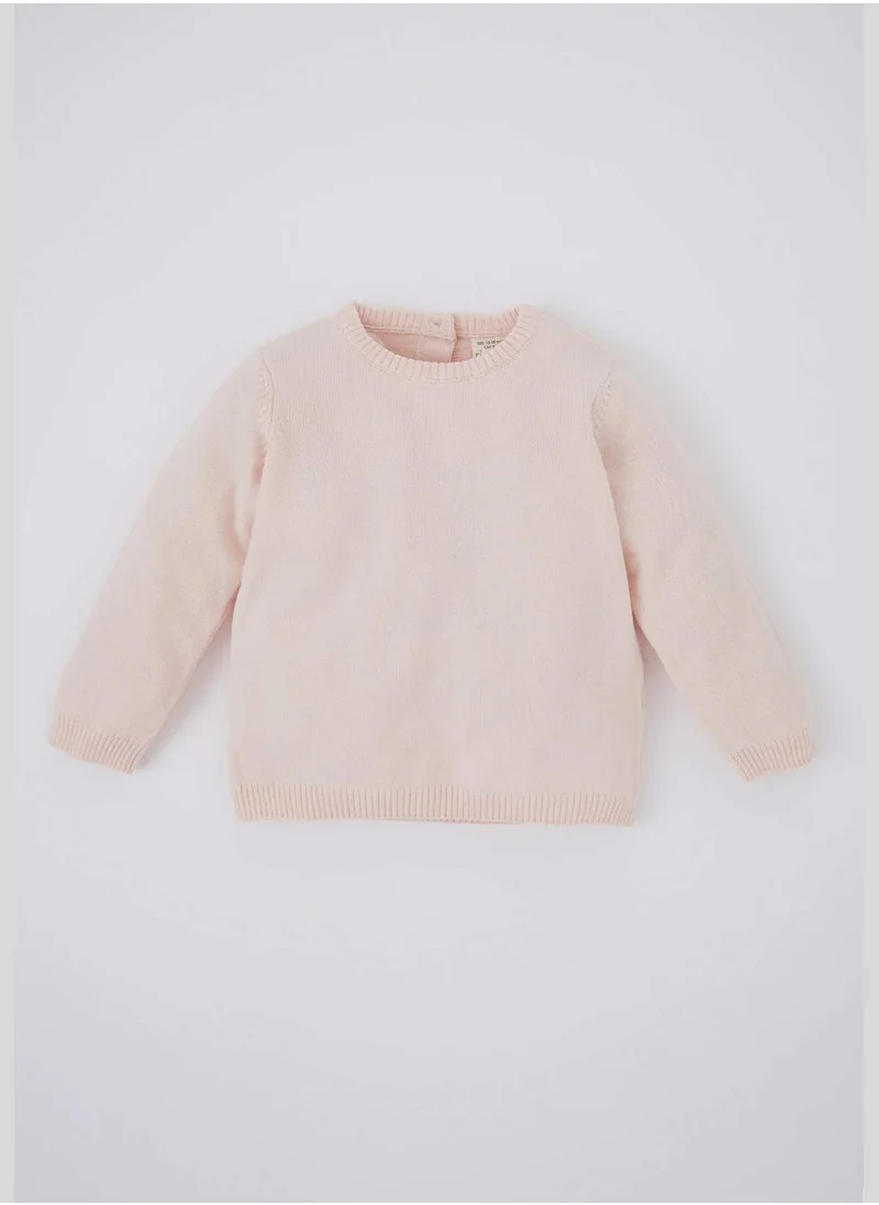 ديفاكتو BabyGirl Bike Neck Long Sleeve Tricot Pullover