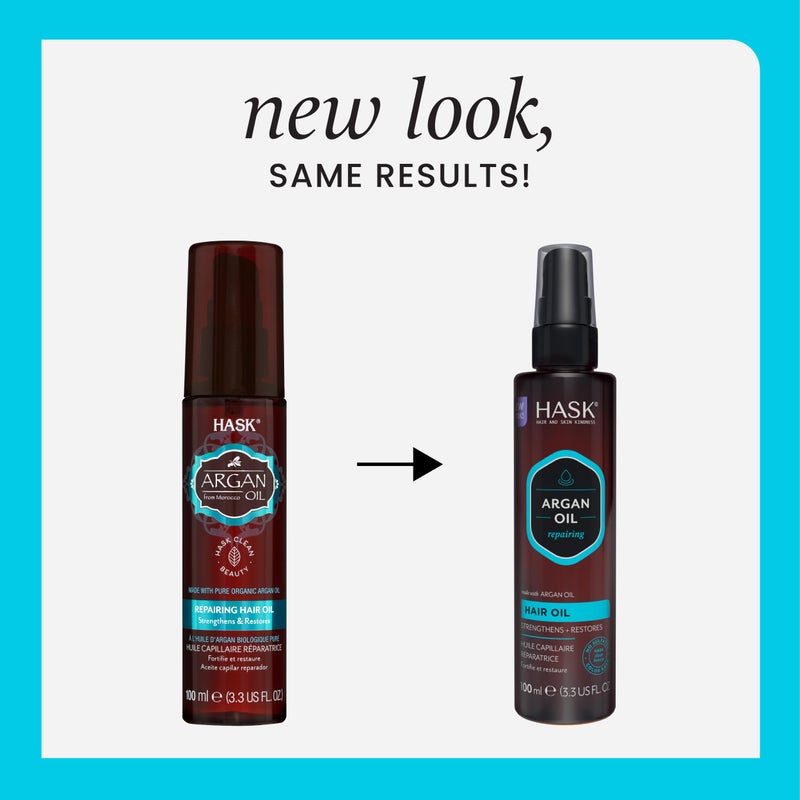 HASK ARGAN Repairing Shine Hair Oil for All Hair Types, Vegan, Color Safe, Gluten-free, Sulfate-free, Paraben-free - Pack of 3 - Image 2