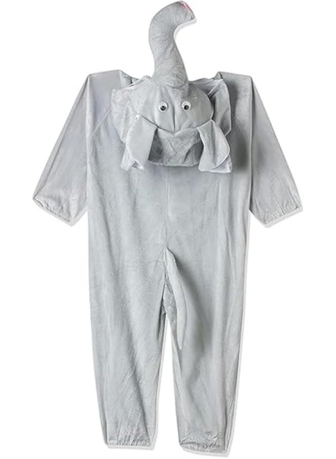 Brain Giggles BrainGiggles Elephant Costume for Kids 1-6 years | Animal Costumes for Kids | Elephant Jumpsuit Halloween Costume for Kids | Elephant Costume for Toddlers - Image 4