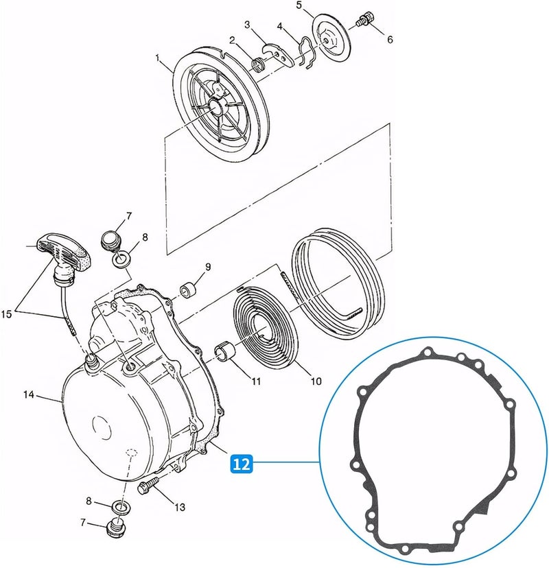 luxlead Recoil Pull Start Gasket for Polaris Sportsman 500 - Image 3