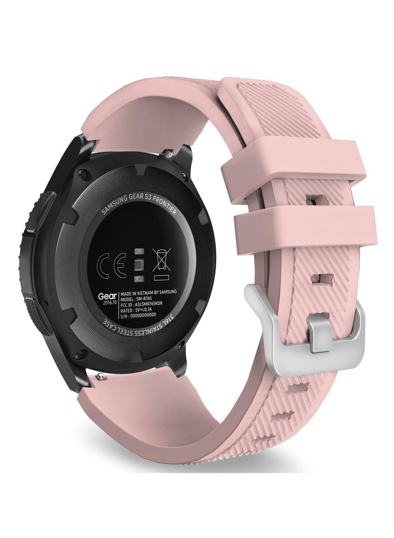 Silicone Band 20MM Strap For Samsung Gear Sport/Watch 6/5/4/5 Pro 45mm/S2 classic/active 2 40mm 44mm/Amazfit GTS/2/2e/GTS3/3 Pro/2 Mini/3 Mini/Bip 3/Bip 3 Pro baby Pink - Image 1