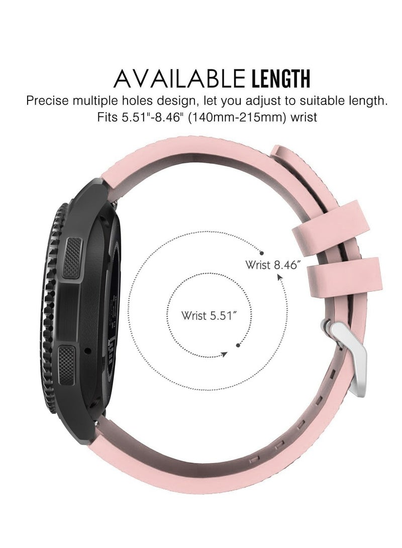 Silicone Band 20MM Strap For Samsung Gear Sport/Watch 6/5/4/5 Pro 45mm/S2 classic/active 2 40mm 44mm/Amazfit GTS/2/2e/GTS3/3 Pro/2 Mini/3 Mini/Bip 3/Bip 3 Pro baby Pink - Image 2