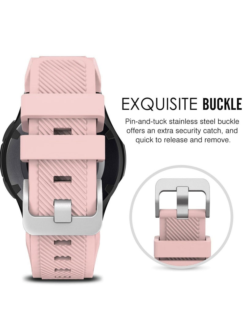 Silicone Band 20MM Strap For Samsung Gear Sport/Watch 6/5/4/5 Pro 45mm/S2 classic/active 2 40mm 44mm/Amazfit GTS/2/2e/GTS3/3 Pro/2 Mini/3 Mini/Bip 3/Bip 3 Pro baby Pink - Image 3