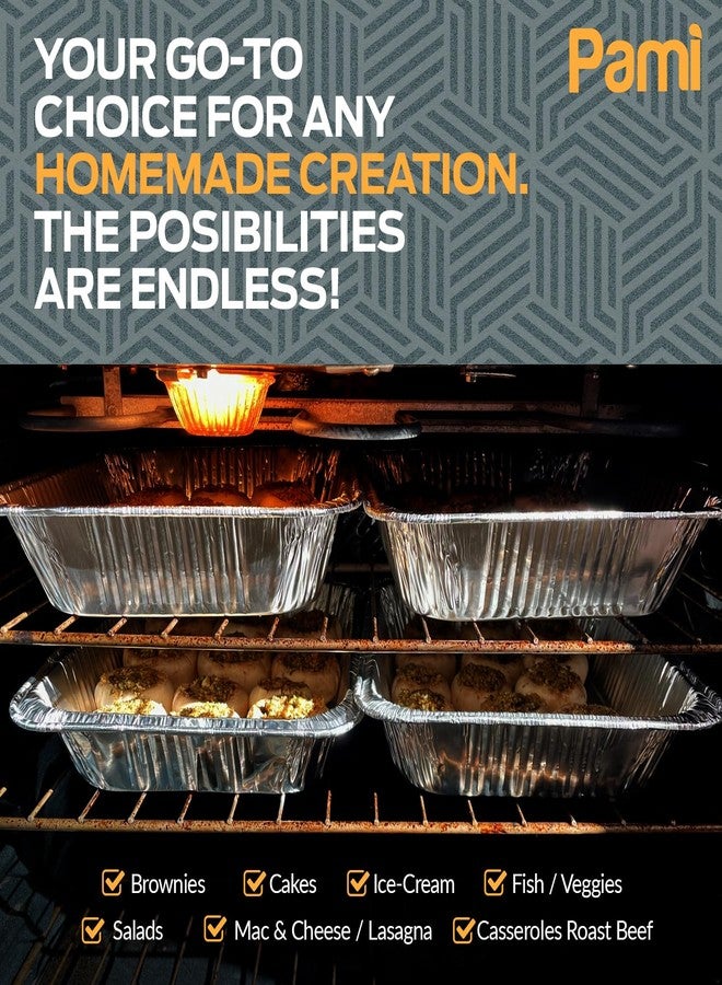 PAMI Aluminum Baking Pans, Half Size, Deep [Pack of 30] - 9”x13” Heavy-Duty Oven & Freezer Safe Food Storage Containers- Tin Foil Pans For Grilling, Roasting, BBQ & Baking- Foil Takeout Containers - Image 5