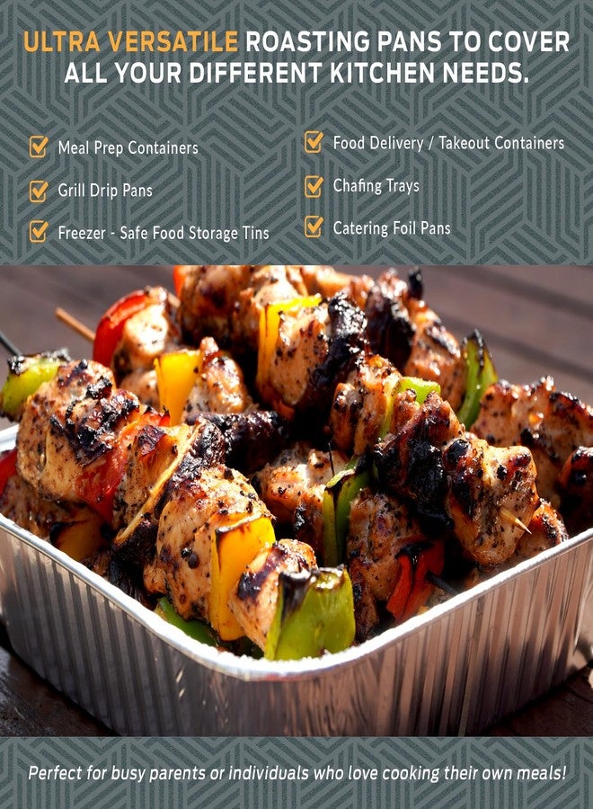 PAMI Aluminum Baking Pans, Half Size, Deep [Pack of 30] - 9”x13” Heavy-Duty Oven & Freezer Safe Food Storage Containers- Tin Foil Pans For Grilling, Roasting, BBQ & Baking- Foil Takeout Containers - Image 4