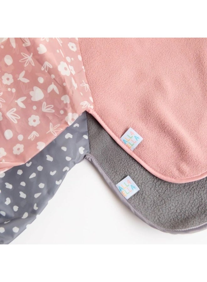 All4Ella Long Sleeve Bib - Dusty Pink - Image 3