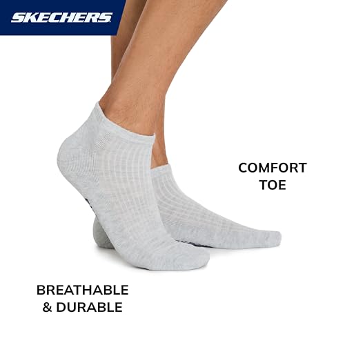 Skechers Men's 10-Pack Half Terry Classic Low Cut Socks, Comfort-Fit & Cushioned Footbed - Image 3