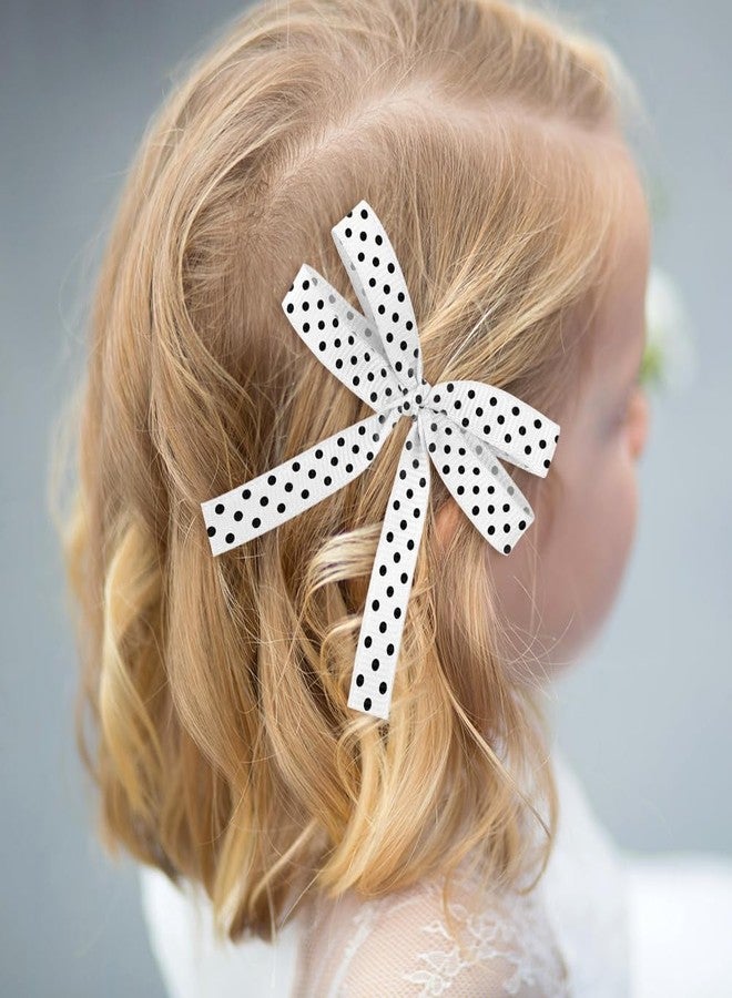 FFNMU Polka Dot White Ribbon 3/8 Inch 10 Yards White with Black Dots Ribbons for Crafts Grosgrain Ribbon for Gift Wrapping Flower Bouquet DIY Sewing Hair Bows Christmas Wedding Birthday Party Decorations - Image 5