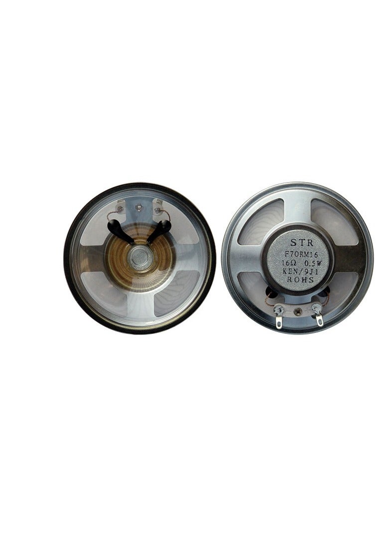 Mini Speakers, 70mm, 2W , 16 Ohm, Set of 2, Black 