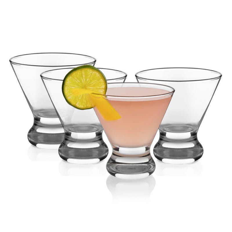 Libbey Cosmopolitan Stemless Martini Glasses  8.25 Oz Dishwasher Safe Martini Glasses Set Of 4  Cocktail Glasses Set For Wedding Registries And More - Image 1