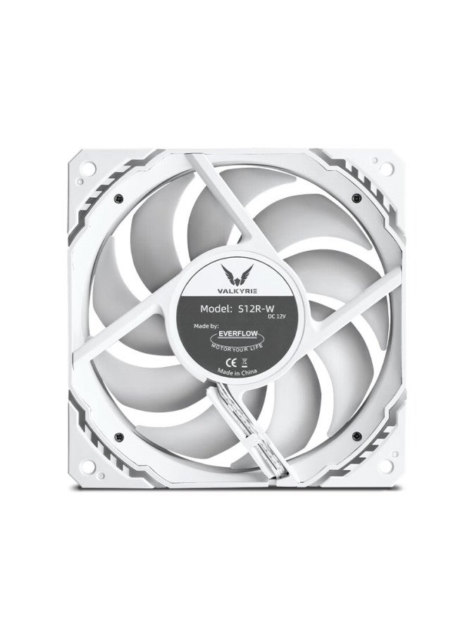 Valkyrie S12r-w Vk Fdb Bearing, Lcp Anti-blow Fan Blade, Secondary Dynamic Balance, 2150rpm, 12cm Case Fan, 4pin Pwm, Argb Lighting Effects - Image 5