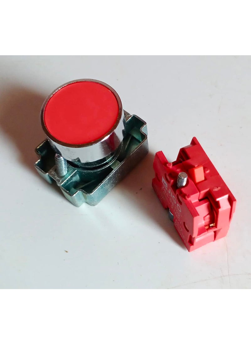 Generic Plastic Push Button Switch 1 NC 2 Pcs Red NOC 002  - Image 4