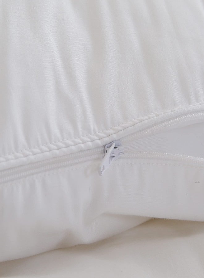 Three Geese Standard/Queen Pillowcases-Zipper Closure-100% Egyptian Cotton-1 Piece Extra Soft Pillow Cover,Outer Pillowcase with The Soft Polyester Filling-Suitable for Goose Feather Pillow - Image 5