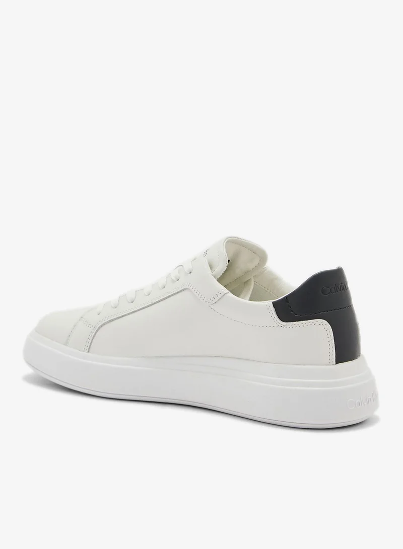 CALVIN KLEIN LOW TOP LACE UP LEATHER TRAINERS