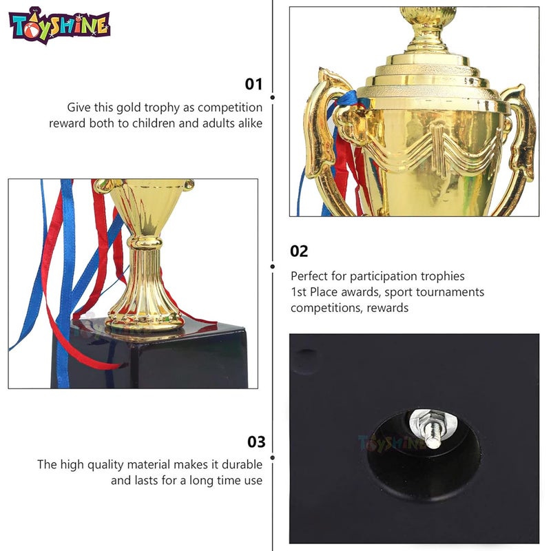 Toyshine كأس جائزة الذهب للفائزين، حفل توزيع الجوائز وهدايا التقدير (PC-201L)، 10.5 بوصة SSTP - Image 4