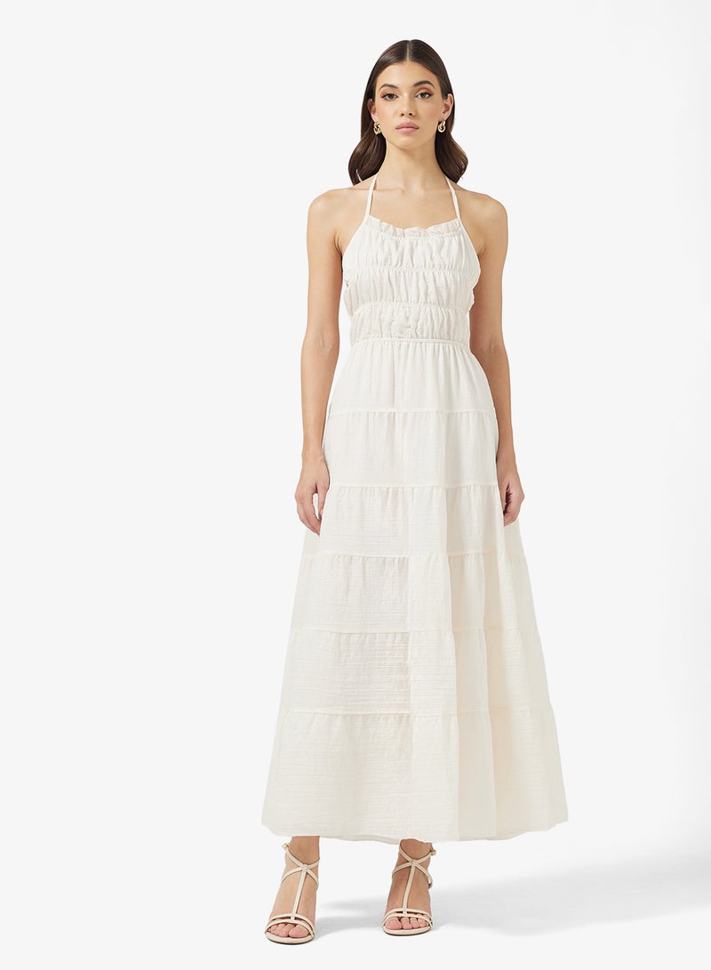 ELLA Summer Dress With Tie Back Detail - Image 4