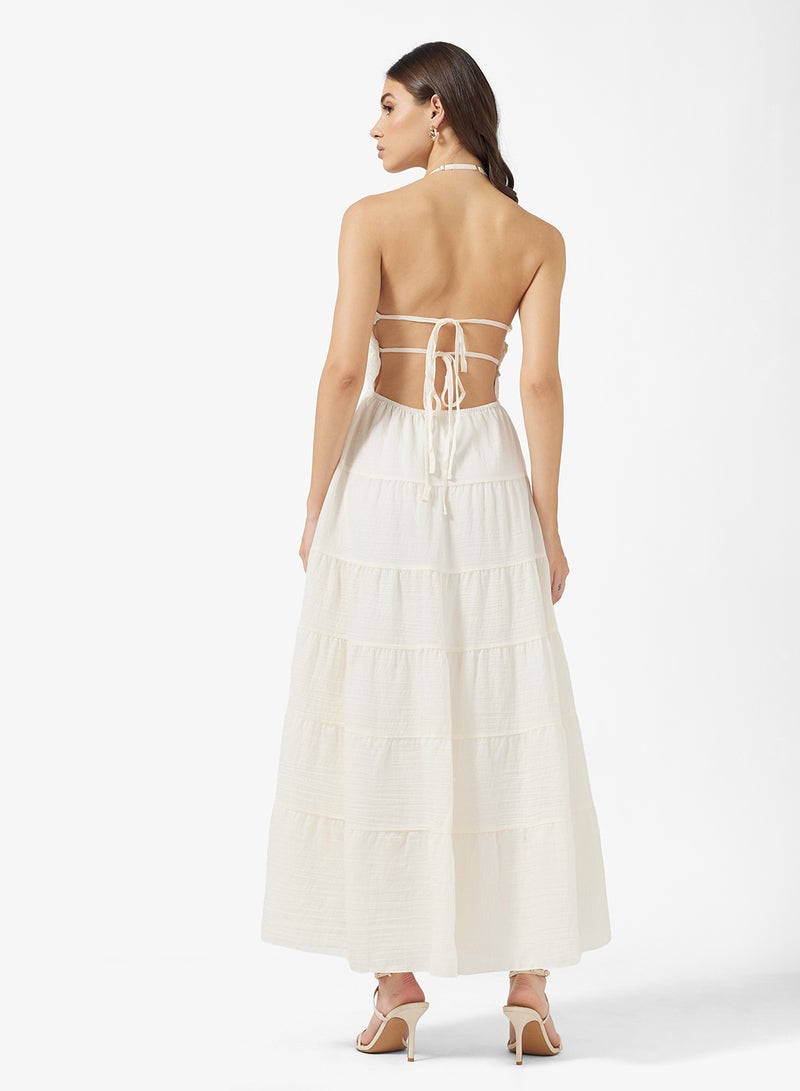 ELLA Summer Dress With Tie Back Detail - Image 2