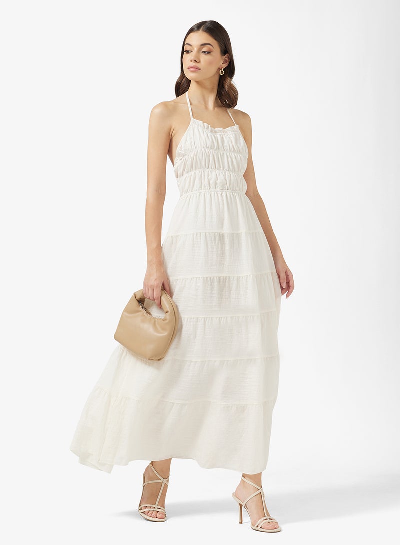 ELLA Summer Dress With Tie Back Detail - Image 1