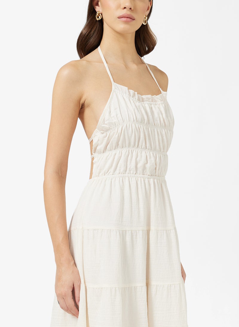 ELLA Summer Dress With Tie Back Detail - Image 3