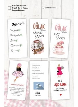 HSN Horoscope Coffee Presentation Cards 6 Motto Cards 7 x 14 cm  - Image 1