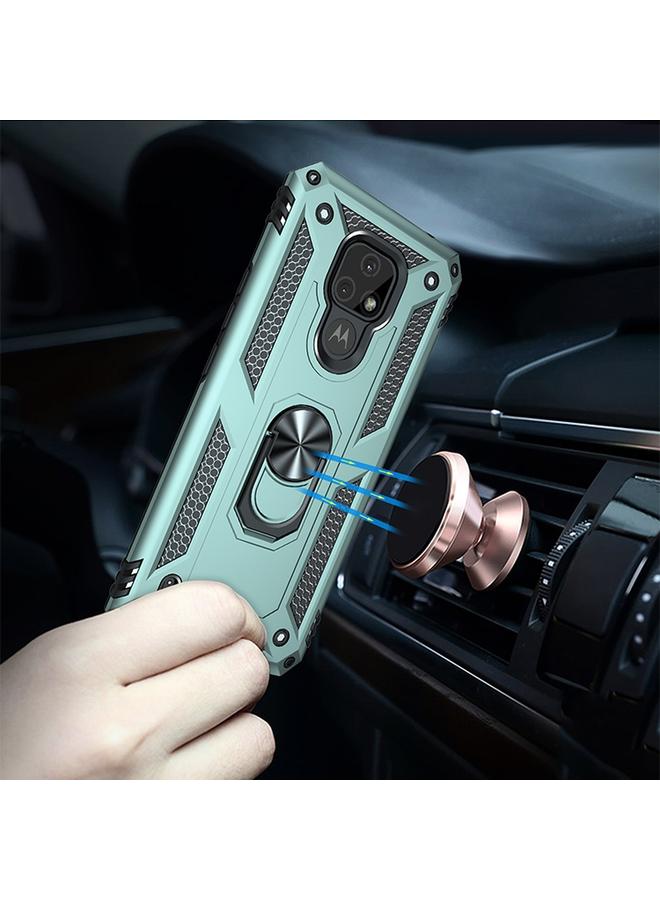 اس-توب جراب لهاتف Motorola Moto E7 مصنوع من مادة TPU + PC المقاومة للصدمات مع حامل دوار 360 درجة - Image 5