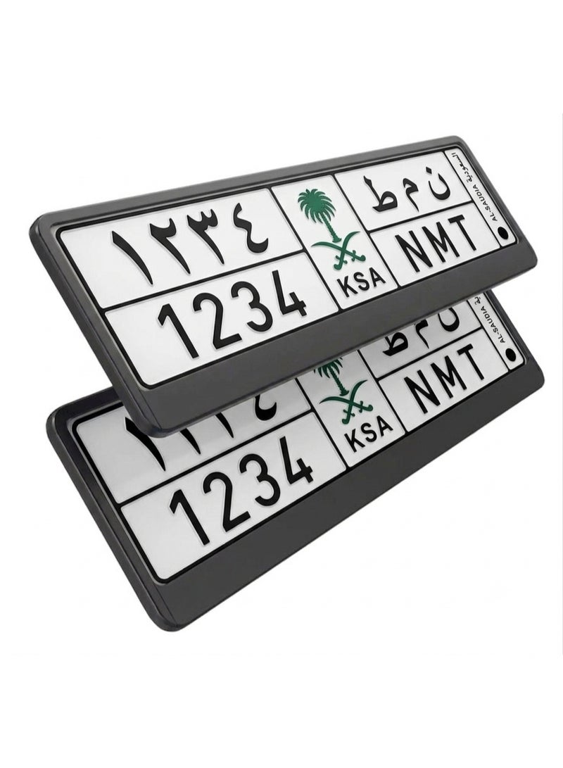 3XR Premium Universal Car License Plate Frame Holder – Heavy Duty Durable Plastic Mounting Bracket for Standard Saudi Plates (1 Piece) - Image 3