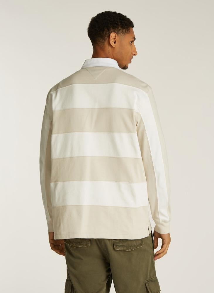 TOMMY JEANS Graphic Logo Longsleeve Polo Shirt - Image 2