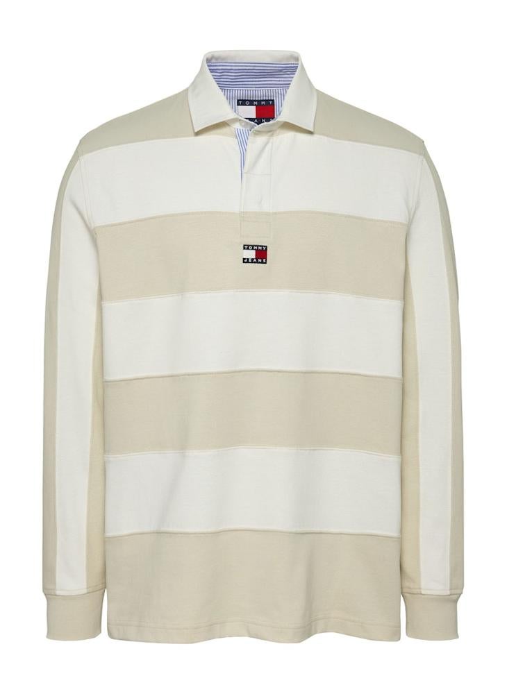 TOMMY JEANS Graphic Logo Longsleeve Polo Shirt - Image 5