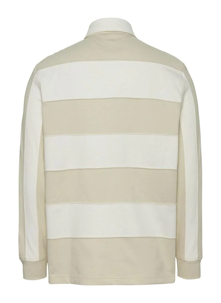 تومي جينز Graphic Logo Longsleeve Polo Shirt