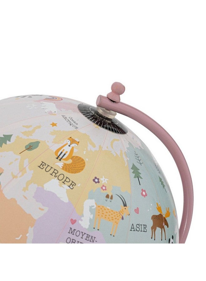 atmosphera Vintage Style Kids Animal Globe Pink 20 cm 195839A - Image 2