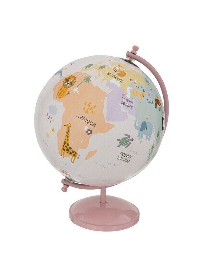 atmosphera Vintage Style Kids Animal Globe Pink 20 cm 195839A - Image 1