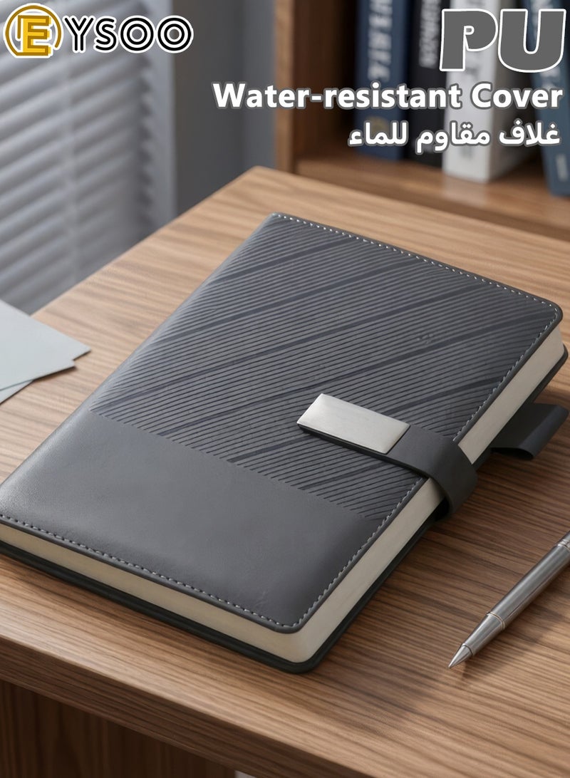 EYSOO A5 Lined Journal Notebook 240 Pages 80 GSM Hardcover Journal Ruled Notebook for Office Home Business School Writing Note Taking (Grey) - Image 3