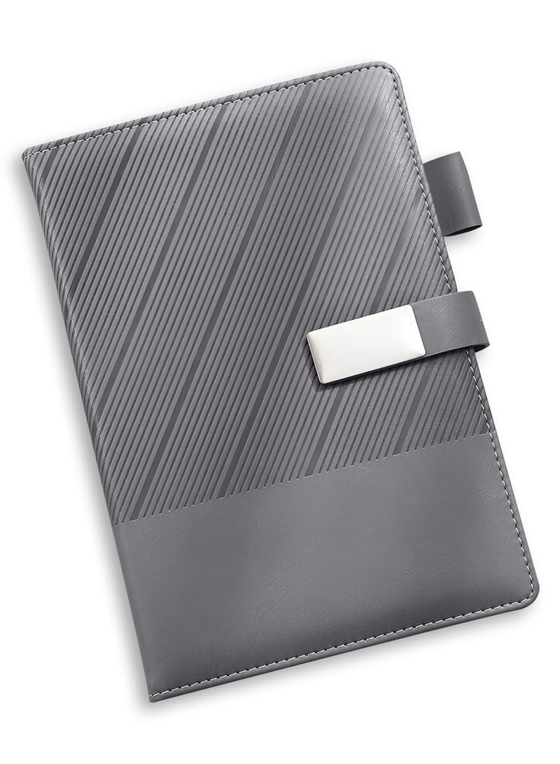 EYSOO A5 Lined Journal Notebook 240 Pages 80 GSM Hardcover Journal Ruled Notebook for Office Home Business School Writing Note Taking (Grey) - Image 1