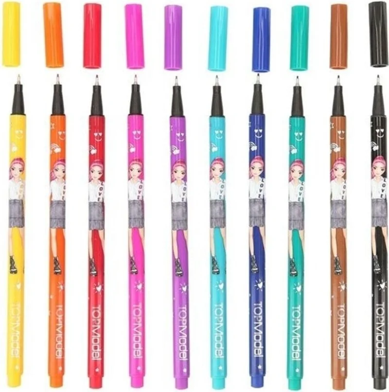 Top Model Multicolour Art Stencils With Marker Set
