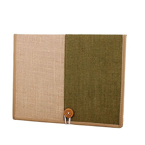 AmazingHind Jute File Folders for Certificates, Document Holder, Jute Conference Folder (Size: A4, Color: Green & Beige) - Image 4