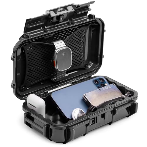 Evergreen 56 ToughBox - EDC Dry Box Protective Case USA Made for Organization of Cameras, Phones, Camping, Fishing, Hiking, Water Sports (Black) - Image 1