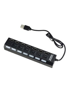 NIBEMINENT 7-Port USB Hub Black 