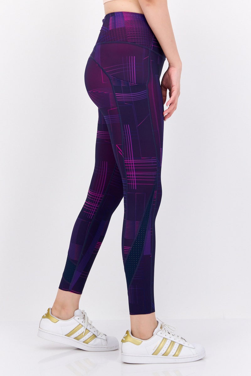 Brooks سراويل تدريب رياضية نسائية ملائمة 7/8، مجموعة بنفسجية - Image 2