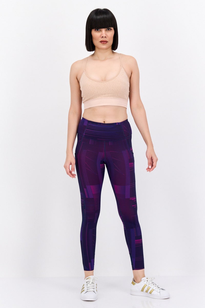 Brooks سراويل تدريب رياضية نسائية ملائمة 7/8، مجموعة بنفسجية - Image 4