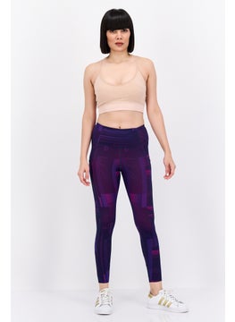 Brooks Women Sportswear Fit 7/8th Training Tights, Purple Combo  - Image 4