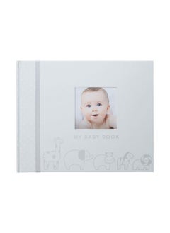 pearhead Pearhead Baby Memory Book, Gender-Neutral Jungle Theme, First 5 Years Milestone Journal For Baby Girl or Baby Boy, Newborn Keepsake, Included No-Touch Ink Pad For Baby's Hand and Footprint  - Image 1