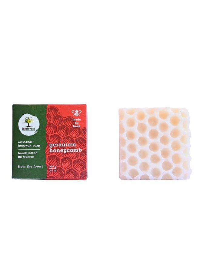 Last Forest Artisanal Handcrafted Handmade Natural Honeycomb Beeswax Soap Geranium 100G 100% Natural Ingredients Moisturizing Natural Beeswax Bathing Soap For Men And Women - Image 4