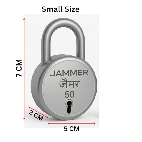JAMMER Round 50 Lock and Keys, 6 Steel Lever, Single Locking, Small Size Padlock for Home, Size 50mm, Home Improvement Protection Silver Fnish (3 Keys) - Image 3