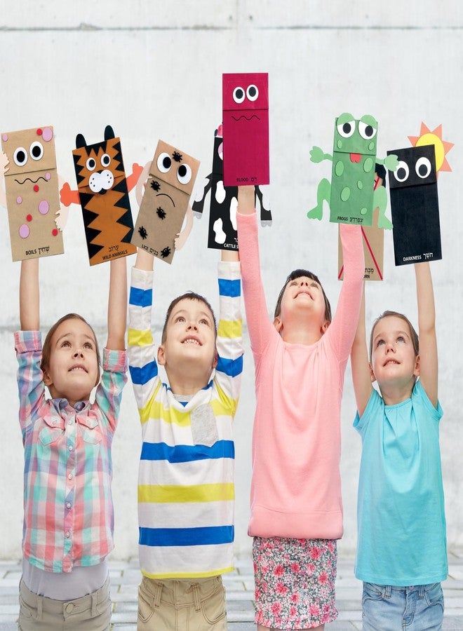 Rite Lite Passover 10 Plagues Hand Puppet Kit Pesach Seder Haggadah Storytelling Activity Judaica Hostess Gift Jewish Holiday Party Favor Educational Craft Set DIY Assembly Puppets Hours of Fun! - Image 3