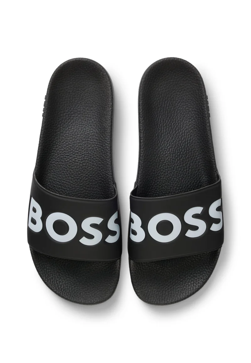 BOSS Italian-made slides with large logo detail