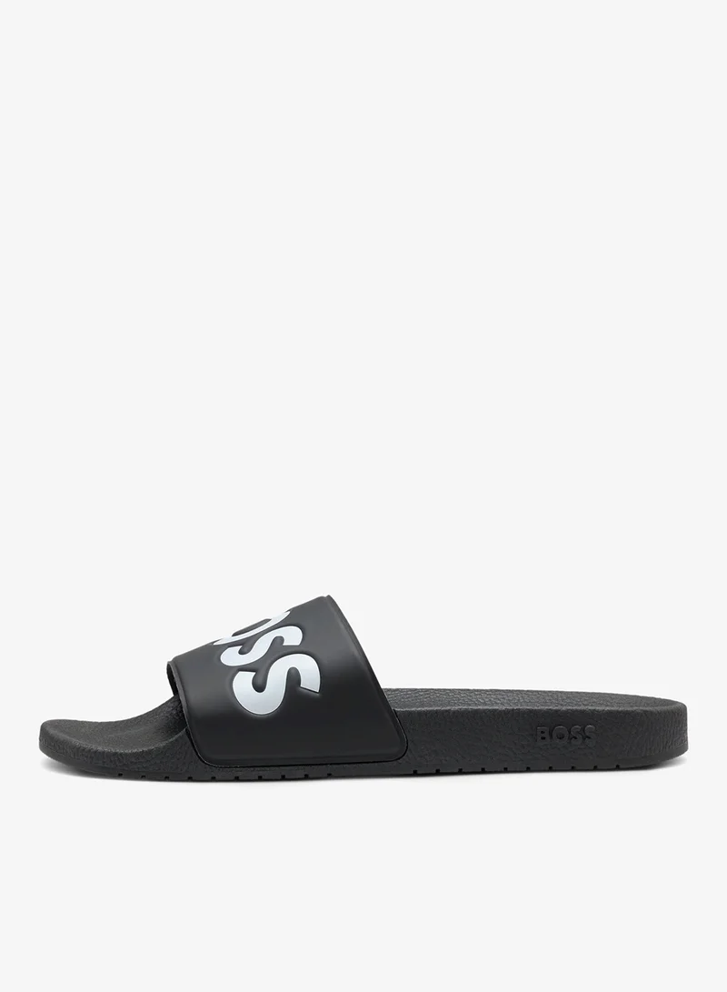 BOSS Italian-made slides with large logo detail