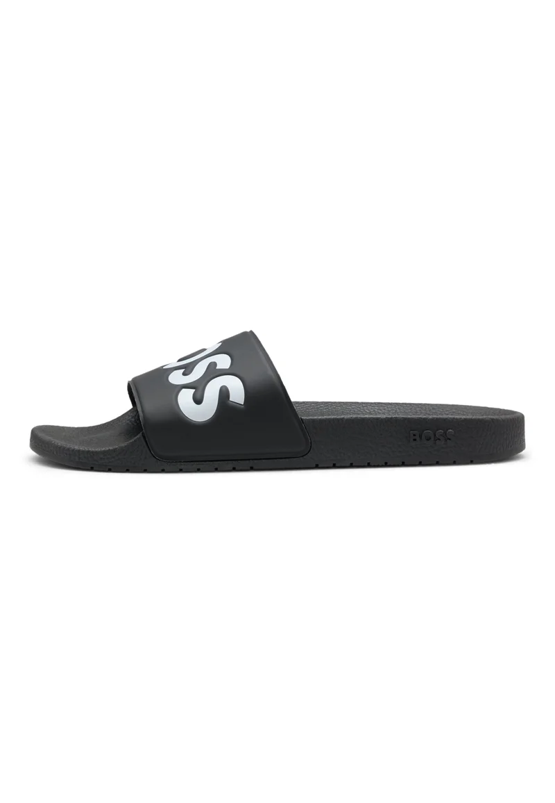 BOSS black Italian-made slides with large logo detail for Men | Best Price UAE
